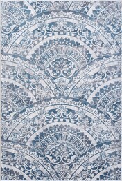 Dynamic Rugs Mosaic 1670-115 Cream Grey and Blue